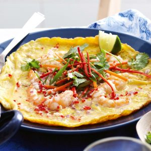 Asian Prawn Omelettes